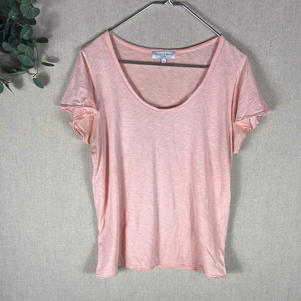 Michael Stars > Pink Scoop Neck Top Medium